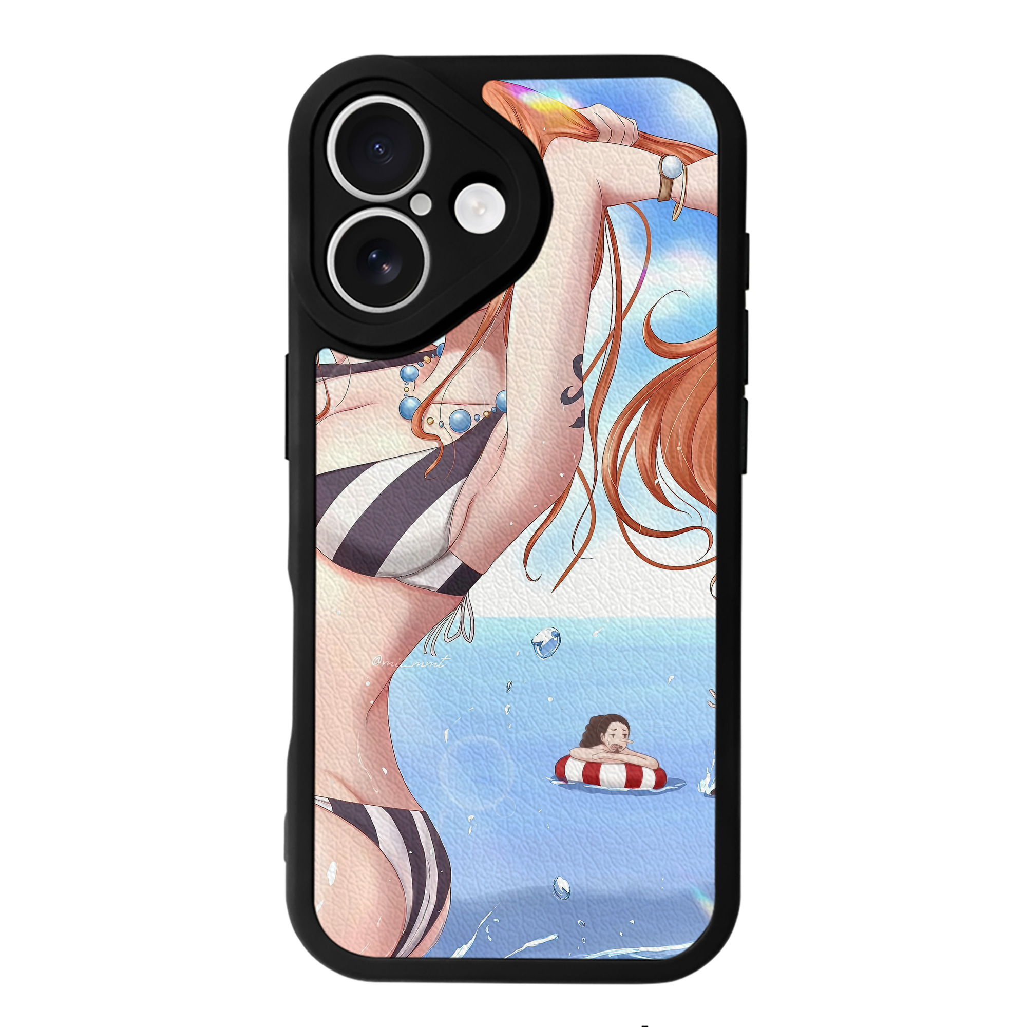 （画像用） ワンピース ONE PIECE 【iPhone 16シリーズ対応】シリコンスマホケース（レザー調） 材質：シリコン
